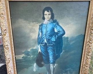 VINTAGE FRAMED BLUEBOY.