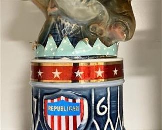 AWESOME 1976 JIM BEAM REPUBLICAN PARTY BICENTENNIAL CONVENTION DECANTER.