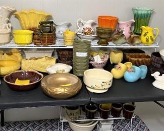 SOME OF THE FABULOUS McCOY, HALL AND HULL PLANTERS! WITH THIS GROUP BEING ALL MCCOY.