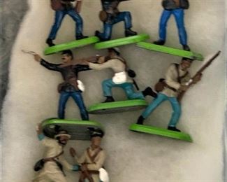 VINTAGE BRITAINS LTD CIVIL WAR SOLDIERS SET OF 19.