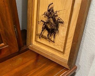 FREDERIC REMINGTON REVERSE ON GLASS