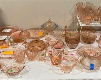 MORE GORGEOUS COLLECTIBLE FIRE KING PEACH LUSTRE, CARNIVAL GLASSWARE AND MORE.