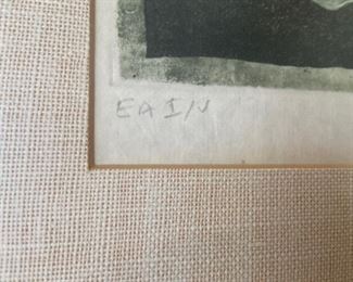 signage on lithograph