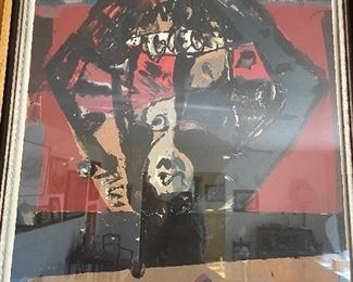 Jose Ortega lithograph $120