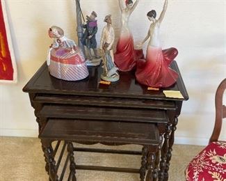 Lladro and nesting tables sold in their own photos or in-person only Friday and Saturday