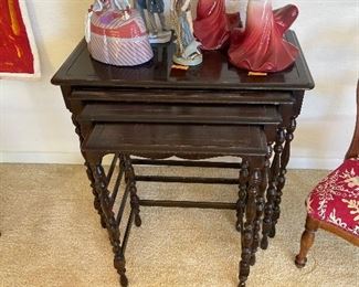 Nesting wooden tables 30"w x 17"d x 28"h - largest one valued at $300 - $600.  $220