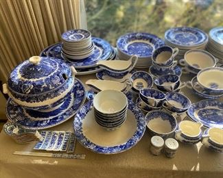 Wedgwood, Etruria-Stoke-on-Trent Lancaster pattern along with Blue Danube for sale in person Friday and Saturday