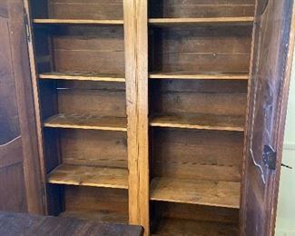 interior of the antique armoire