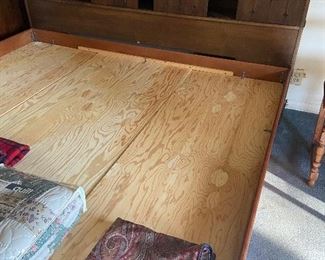 King headboard and platform base with drawers 