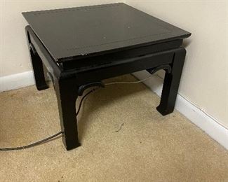 Asian style end table  $60 as found. 20" square by 15"h