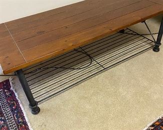 Charleston Forge wood and iron based coffee table. $80 as found