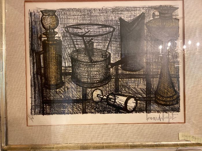 Bernard Buffet (1928 - 1999) Lampe à pétrole" (1954)  lithograph $480