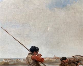 slight dent in canvas.  