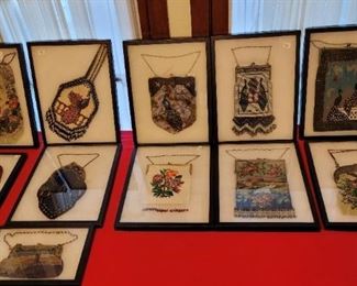 Huge selection of museum quality mesh and beaded purses