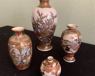 Hand Painted Porcelain Vase set of 4