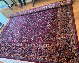 Karastan 100% Wool Rug,  8.8x12,  Pattern Red Sarouk,  Design Number 765