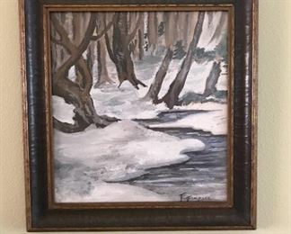 Signed Water Color, Spring Thaw, 1918