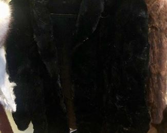 Ladies Black Fur Coat