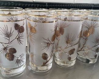 Vintage culver style tumbler glasses