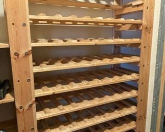 Wood storage shelves