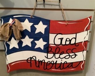 American flag outdoor sign 