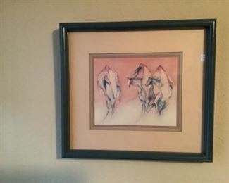 Watercolor horses
