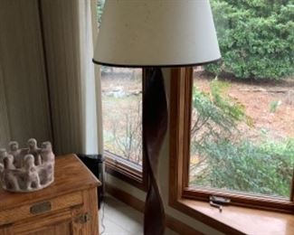Pair of Wooden Lamps 