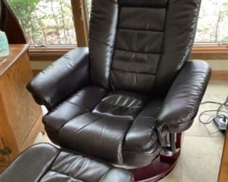 Leather Armchair, swivels