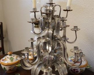 Vintage Aluminum Candle Tree - Handmade