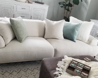 Oversize, super comfy couches - two available; made by Furniture of America. NOTE: white chests are NOT FOR SALE