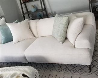 Oversize white couches - two available. Made by Furniture of America.