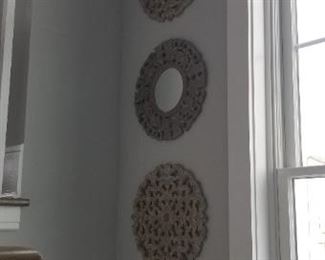Moroccan-inspired wall mirrors & medallions - six available
