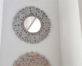 Moroccan-inspired wall mirrors & medallions - six available