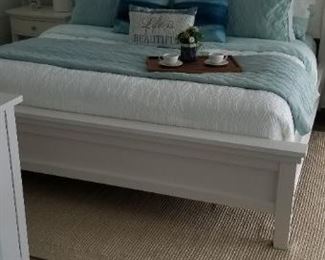 Beautiful king bedding. Bed is NOT for sale.