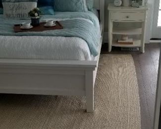 King bedding detail. Bed & nightstands are NOT for sale.