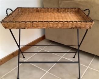 Wicker Tray/ Stand