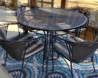 Wrought Iron Outdoor Table Set 