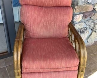 Rattan Chair with Fabric. Love this color! 