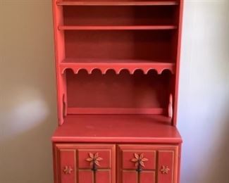 Bright Melon & Floral Storage/ Shelves Piece!