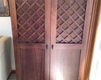 Wardrobe on the outside & amazing computer desk with storage, shelves on the inside. You have to see it to believe it! 