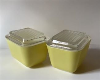 Yellow Side Pyrex Containers