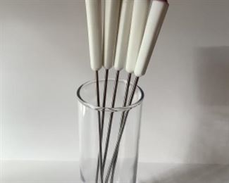 Skewers with colored tops