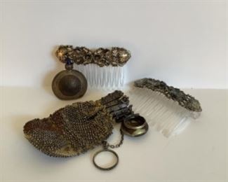 Vintage Coin Purse & Hair Combs