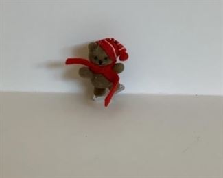 Vintage Skating Christmas bear
