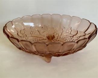 Rose blush glass bowl