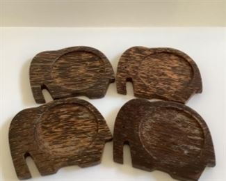 Wooden Elephant Coasters