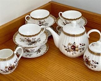 Item 3:  Jiayu Tea Set:  $58                                                                                           6 cups & saucers, 1 teapot, creamer & sugar bowl