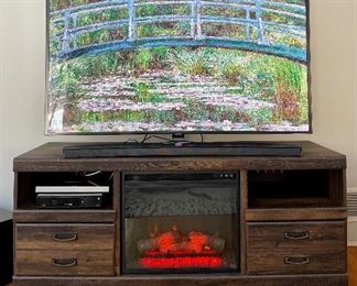 Item 19:  Samsung 65" Series 9 TV:  $445      (SOLD)                                                                                                     
Item 20:  Fireplace Media/Console Cabinet with 2 Drawers - 63.5"l x 20.25"w x 26.5"h:  $195