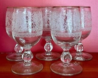 Item 23:  Set of 5 Patterned Glasses:  $12 