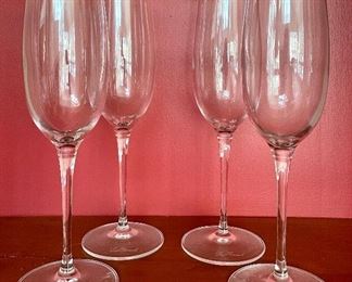 Item 26:  Set of 4 Luigi Bormioli Champagne Glasses:  $16
